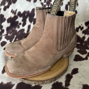 Men's Brown Taupe Leather Boots